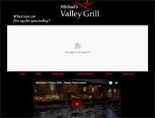 Tablet Screenshot of michaelsvalleygrill.com